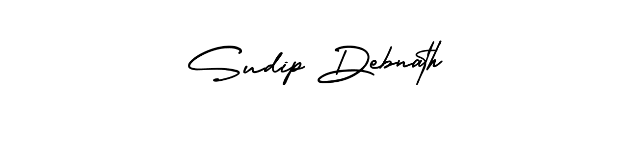 The best way (AmerikaSignatureDemo-Regular) to make a short signature is to pick only two or three words in your name. The name Sudip Debnath include a total of six letters. For converting this name. Sudip Debnath signature style 3 images and pictures png