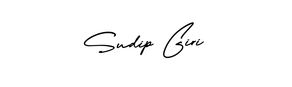 This is the best signature style for the Sudip Giri name. Also you like these signature font (AmerikaSignatureDemo-Regular). Mix name signature. Sudip Giri signature style 3 images and pictures png