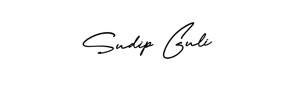 Create a beautiful signature design for name Sudip Guli. With this signature (AmerikaSignatureDemo-Regular) fonts, you can make a handwritten signature for free. Sudip Guli signature style 3 images and pictures png