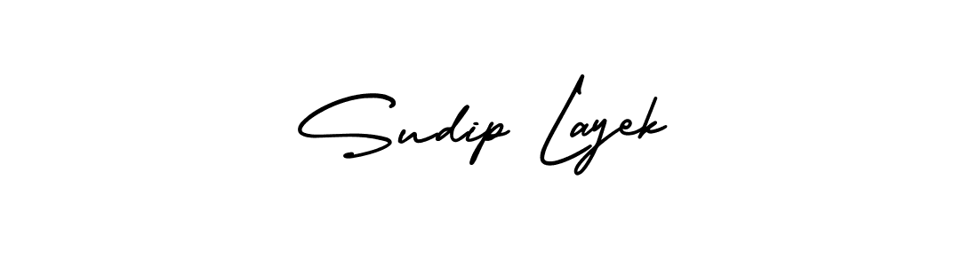 How to Draw Sudip Layek signature style? AmerikaSignatureDemo-Regular is a latest design signature styles for name Sudip Layek. Sudip Layek signature style 3 images and pictures png