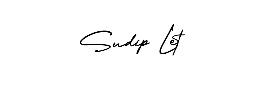 You should practise on your own different ways (AmerikaSignatureDemo-Regular) to write your name (Sudip Let) in signature. don't let someone else do it for you. Sudip Let signature style 3 images and pictures png