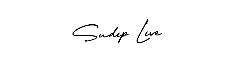 You should practise on your own different ways (AmerikaSignatureDemo-Regular) to write your name (Sudip Live) in signature. don't let someone else do it for you. Sudip Live signature style 3 images and pictures png