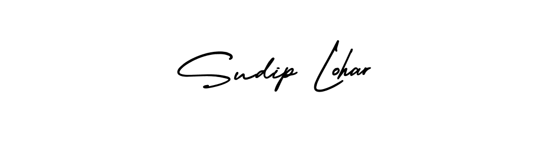 How to Draw Sudip Lohar signature style? AmerikaSignatureDemo-Regular is a latest design signature styles for name Sudip Lohar. Sudip Lohar signature style 3 images and pictures png