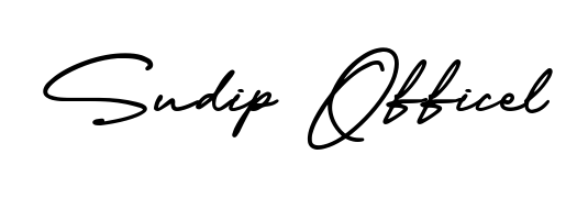 An effortless, minimalist signature concept for Sudip Officel using AmerikaSignatureDemo-Regular design. Clean lines that look great on any document. Sudip Officel signature style 3 images and pictures png