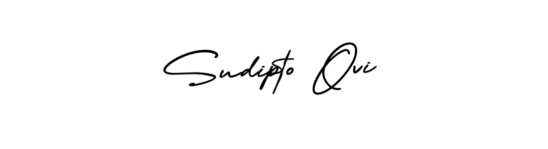 You should practise on your own different ways (AmerikaSignatureDemo-Regular) to write your name (Sudipto Ovi) in signature. don't let someone else do it for you. Sudipto Ovi signature style 3 images and pictures png