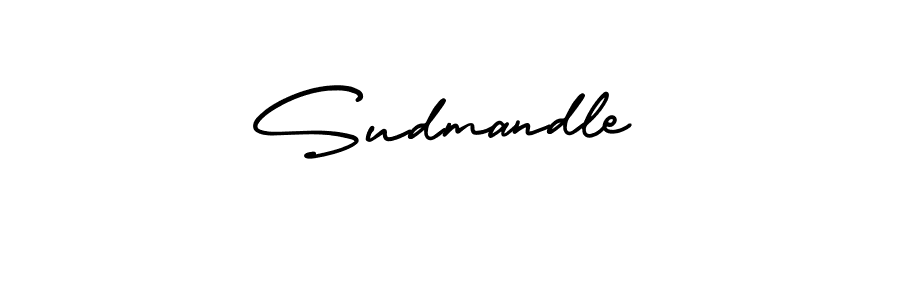 Use a signature maker to create a handwritten signature online. With this signature software, you can design (AmerikaSignatureDemo-Regular) your own signature for name Sudmandle. Sudmandle signature style 3 images and pictures png