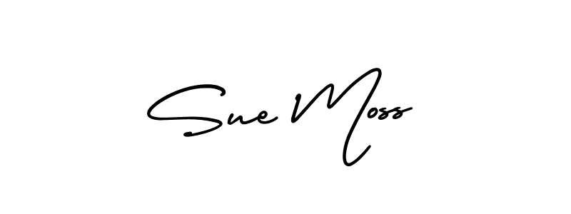 Make a beautiful signature design for name Sue Moss. With this signature (AmerikaSignatureDemo-Regular) style, you can create a handwritten signature for free. Sue Moss signature style 3 images and pictures png