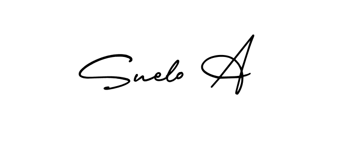 Create a beautiful signature design for name Suelo A. With this signature (AmerikaSignatureDemo-Regular) fonts, you can make a handwritten signature for free. Suelo A signature style 3 images and pictures png