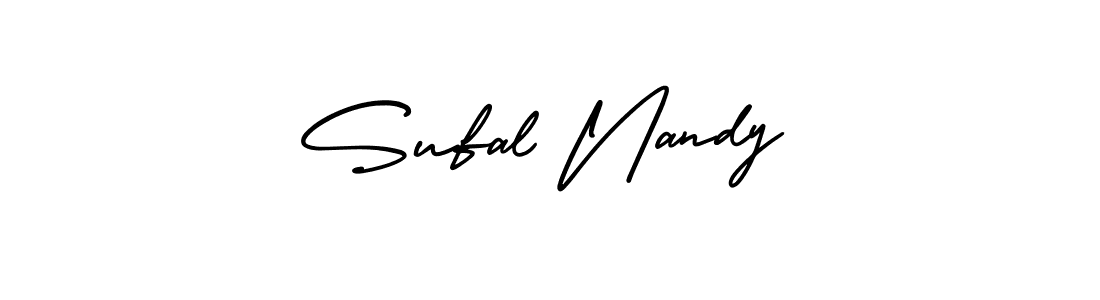 How to make Sufal Nandy name signature. Use AmerikaSignatureDemo-Regular style for creating short signs online. This is the latest handwritten sign. Sufal Nandy signature style 3 images and pictures png