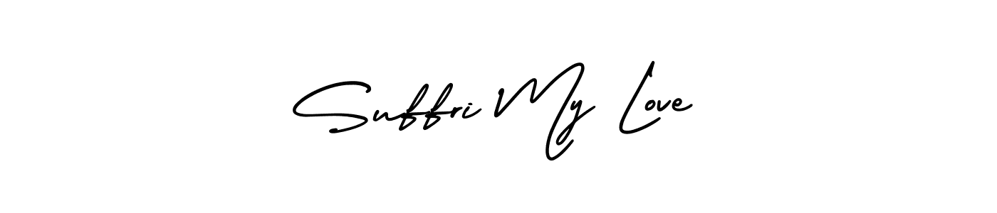 Also You can easily find your signature by using the search form. We will create Suffri My Love name handwritten signature images for you free of cost using AmerikaSignatureDemo-Regular sign style. Suffri My Love signature style 3 images and pictures png