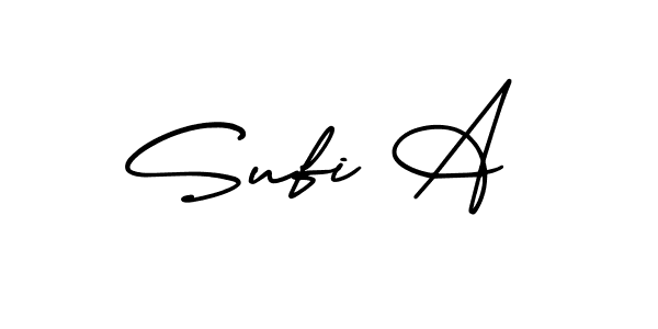 Use a signature maker to create a handwritten signature online. With this signature software, you can design (AmerikaSignatureDemo-Regular) your own signature for name Sufi A. Sufi A signature style 3 images and pictures png