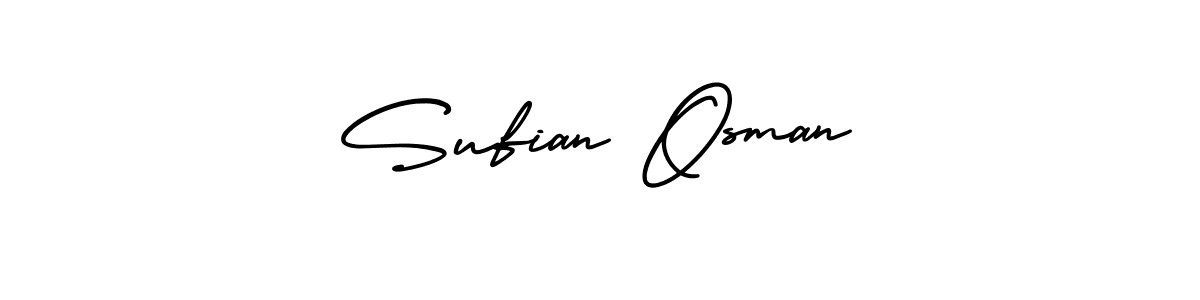 Make a beautiful signature design for name Sufian Osman. With this signature (AmerikaSignatureDemo-Regular) style, you can create a handwritten signature for free. Sufian Osman signature style 3 images and pictures png