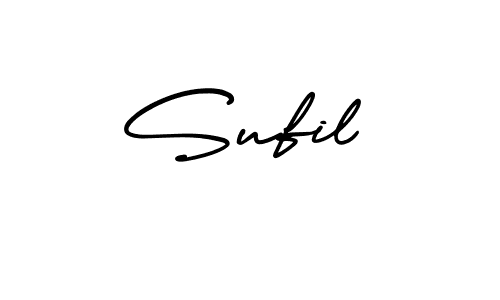 The best way (AmerikaSignatureDemo-Regular) to make a short signature is to pick only two or three words in your name. The name Sufil include a total of six letters. For converting this name. Sufil signature style 3 images and pictures png