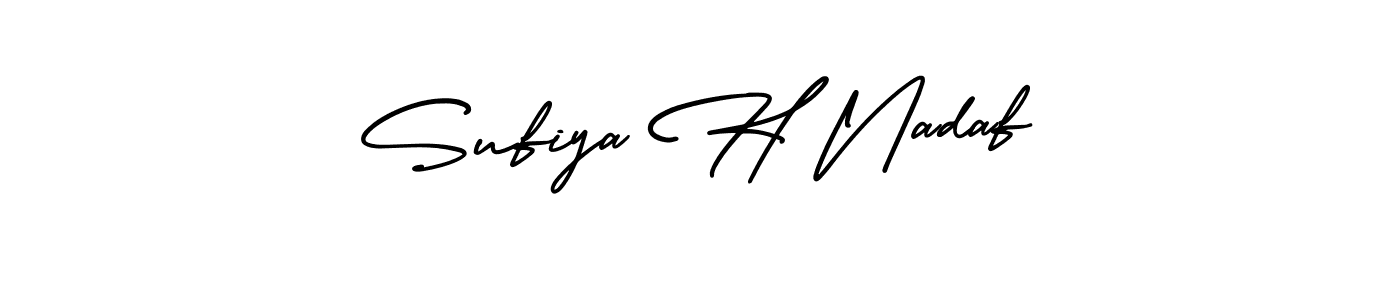 if you are searching for the best signature style for your name Sufiya H Nadaf. so please give up your signature search. here we have designed multiple signature styles  using AmerikaSignatureDemo-Regular. Sufiya H Nadaf signature style 3 images and pictures png