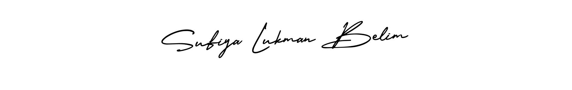 How to Draw Sufiya Lukman Belim signature style? AmerikaSignatureDemo-Regular is a latest design signature styles for name Sufiya Lukman Belim. Sufiya Lukman Belim signature style 3 images and pictures png