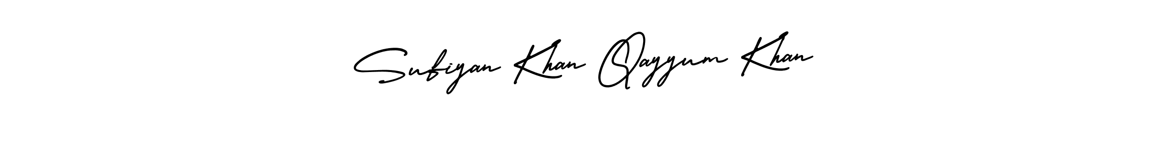 How to make Sufiyan Khan Qayyum Khan signature? AmerikaSignatureDemo-Regular is a professional autograph style. Create handwritten signature for Sufiyan Khan Qayyum Khan name. Sufiyan Khan Qayyum Khan signature style 3 images and pictures png