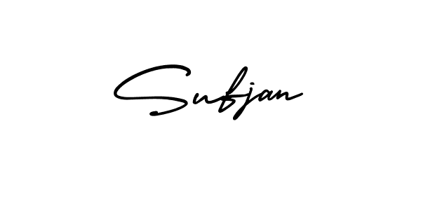 You should practise on your own different ways (AmerikaSignatureDemo-Regular) to write your name (Sufjan) in signature. don't let someone else do it for you. Sufjan signature style 3 images and pictures png