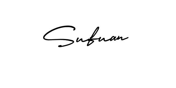 How to make Sufuan name signature. Use AmerikaSignatureDemo-Regular style for creating short signs online. This is the latest handwritten sign. Sufuan signature style 3 images and pictures png