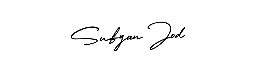 You should practise on your own different ways (AmerikaSignatureDemo-Regular) to write your name (Sufyan Jod) in signature. don't let someone else do it for you. Sufyan Jod signature style 3 images and pictures png