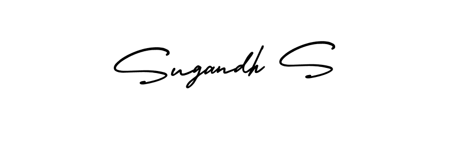 Create a beautiful signature design for name Sugandh S. With this signature (AmerikaSignatureDemo-Regular) fonts, you can make a handwritten signature for free. Sugandh S signature style 3 images and pictures png
