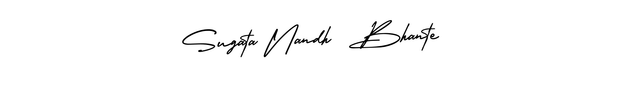 How to make Sugata Nandh  Bhante signature? AmerikaSignatureDemo-Regular is a professional autograph style. Create handwritten signature for Sugata Nandh  Bhante name. Sugata Nandh  Bhante signature style 3 images and pictures png