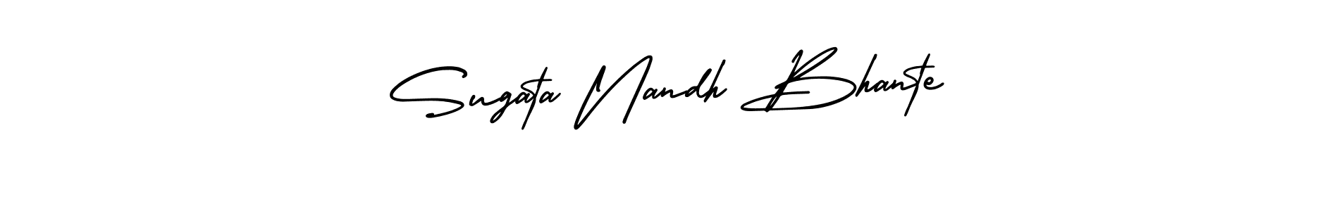 Check out images of Autograph of Sugata Nandh Bhante name. Actor Sugata Nandh Bhante Signature Style. AmerikaSignatureDemo-Regular is a professional sign style online. Sugata Nandh Bhante signature style 3 images and pictures png