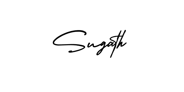 Make a beautiful signature design for name Sugath. With this signature (AmerikaSignatureDemo-Regular) style, you can create a handwritten signature for free. Sugath signature style 3 images and pictures png