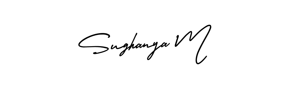 Here are the top 10 professional signature styles for the name Sughanya M. These are the best autograph styles you can use for your name. Sughanya M signature style 3 images and pictures png