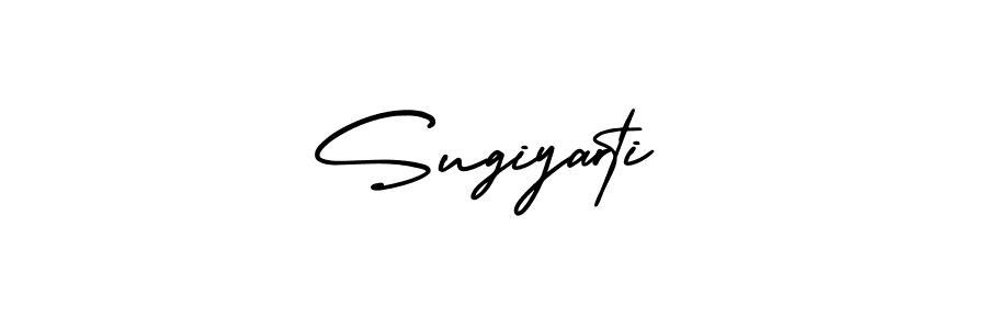 This is the best signature style for the Sugiyarti name. Also you like these signature font (AmerikaSignatureDemo-Regular). Mix name signature. Sugiyarti signature style 3 images and pictures png