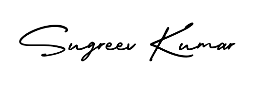 Express your personality with a custom Sugreev Kumar signature crafted with AmerikaSignatureDemo-Regular typography. Free transparent PNG download available. Sugreev Kumar signature style 3 images and pictures png