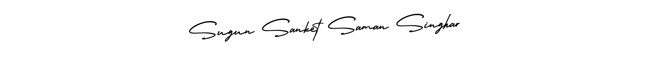 Design your own signature with our free online signature maker. With this signature software, you can create a handwritten (AmerikaSignatureDemo-Regular) signature for name Sugun Sanket Saman Singhar. Sugun Sanket Saman Singhar signature style 3 images and pictures png