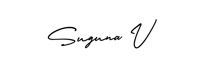 Best and Professional Signature Style for Suguna V. AmerikaSignatureDemo-Regular Best Signature Style Collection. Suguna V signature style 3 images and pictures png