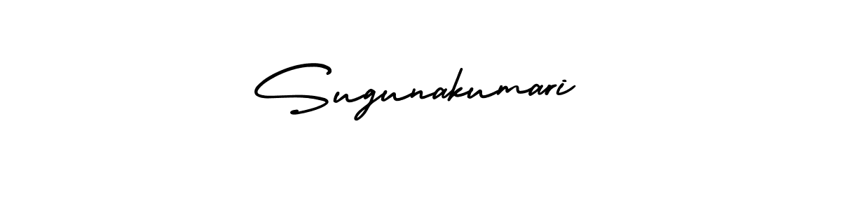 This is the best signature style for the Sugunakumari name. Also you like these signature font (AmerikaSignatureDemo-Regular). Mix name signature. Sugunakumari signature style 3 images and pictures png