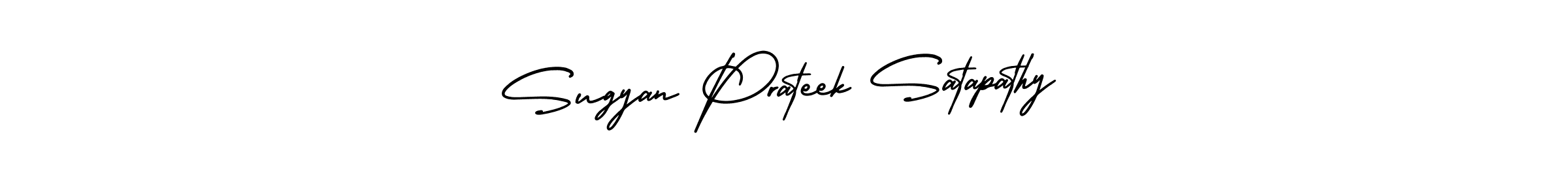 Design your own signature with our free online signature maker. With this signature software, you can create a handwritten (AmerikaSignatureDemo-Regular) signature for name Sugyan Prateek Satapathy. Sugyan Prateek Satapathy signature style 3 images and pictures png