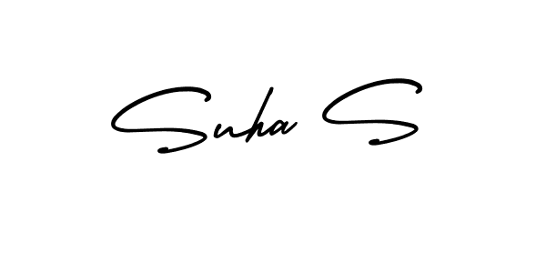 This is the best signature style for the Suha S name. Also you like these signature font (AmerikaSignatureDemo-Regular). Mix name signature. Suha S signature style 3 images and pictures png