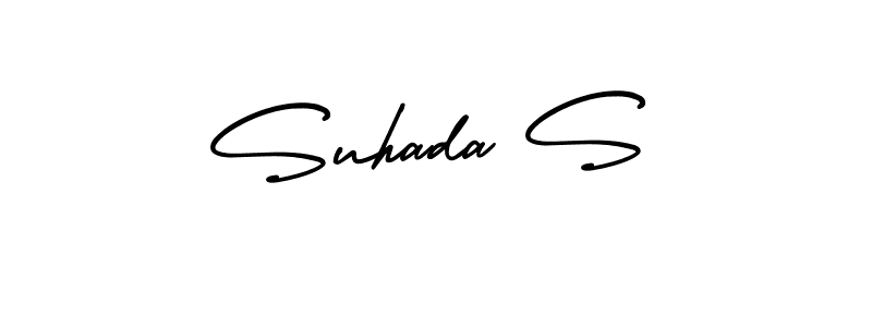 Suhada S stylish signature style. Best Handwritten Sign (AmerikaSignatureDemo-Regular) for my name. Handwritten Signature Collection Ideas for my name Suhada S. Suhada S signature style 3 images and pictures png