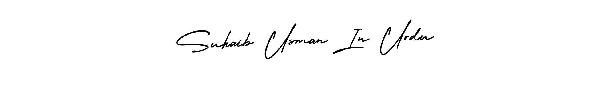 Similarly AmerikaSignatureDemo-Regular is the best handwritten signature design. Signature creator online .You can use it as an online autograph creator for name Suhaib Usman In Urdu. Suhaib Usman In Urdu signature style 3 images and pictures png