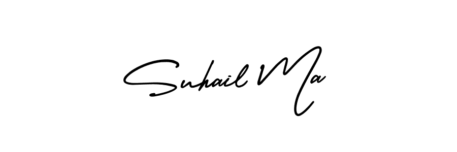 How to make Suhail Ma signature? AmerikaSignatureDemo-Regular is a professional autograph style. Create handwritten signature for Suhail Ma name. Suhail Ma signature style 3 images and pictures png