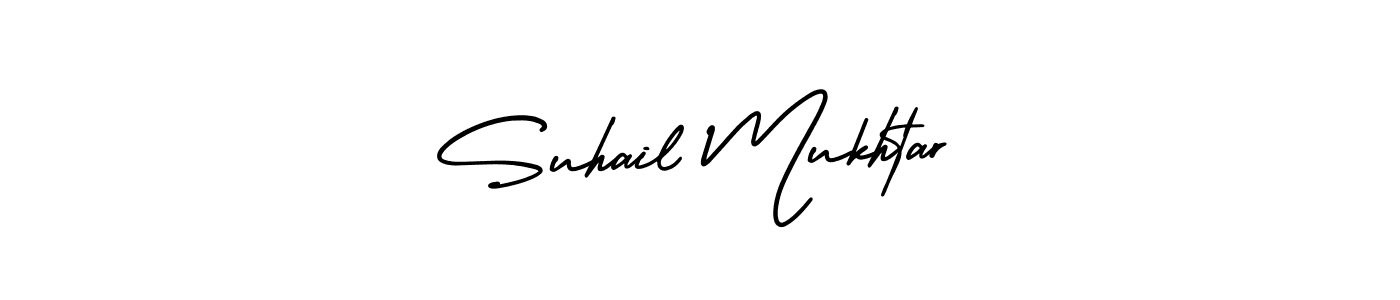 How to make Suhail Mukhtar signature? AmerikaSignatureDemo-Regular is a professional autograph style. Create handwritten signature for Suhail Mukhtar name. Suhail Mukhtar signature style 3 images and pictures png