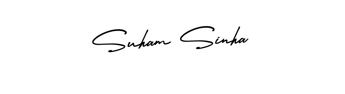 Best and Professional Signature Style for Suham Sinha. AmerikaSignatureDemo-Regular Best Signature Style Collection. Suham Sinha signature style 3 images and pictures png