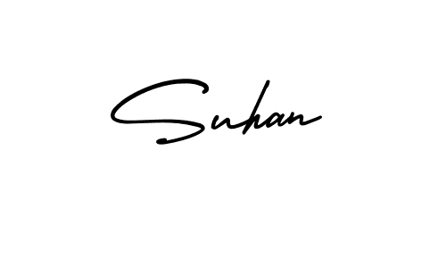 Suhan stylish signature style. Best Handwritten Sign (AmerikaSignatureDemo-Regular) for my name. Handwritten Signature Collection Ideas for my name Suhan. Suhan signature style 3 images and pictures png