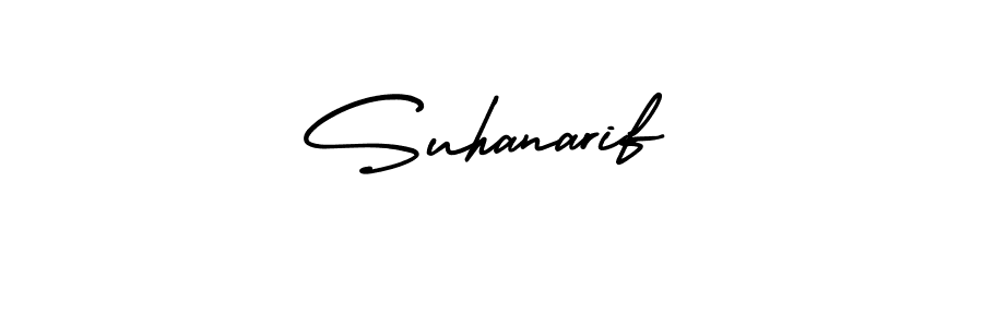 Suhanarif stylish signature style. Best Handwritten Sign (AmerikaSignatureDemo-Regular) for my name. Handwritten Signature Collection Ideas for my name Suhanarif. Suhanarif signature style 3 images and pictures png