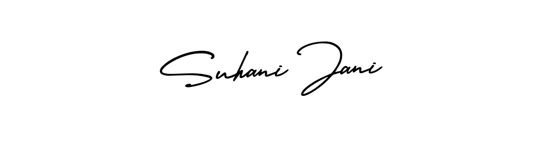 Make a short Suhani Jani signature style. Manage your documents anywhere anytime using AmerikaSignatureDemo-Regular. Create and add eSignatures, submit forms, share and send files easily. Suhani Jani signature style 3 images and pictures png
