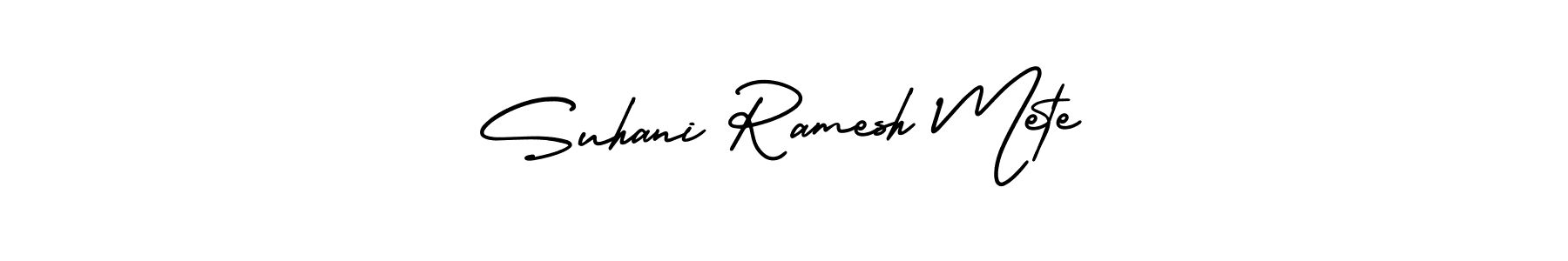 Also You can easily find your signature by using the search form. We will create Suhani Ramesh Mete name handwritten signature images for you free of cost using AmerikaSignatureDemo-Regular sign style. Suhani Ramesh Mete signature style 3 images and pictures png