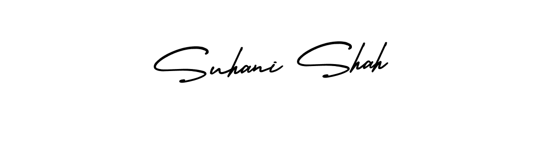 How to make Suhani Shah name signature. Use AmerikaSignatureDemo-Regular style for creating short signs online. This is the latest handwritten sign. Suhani Shah signature style 3 images and pictures png