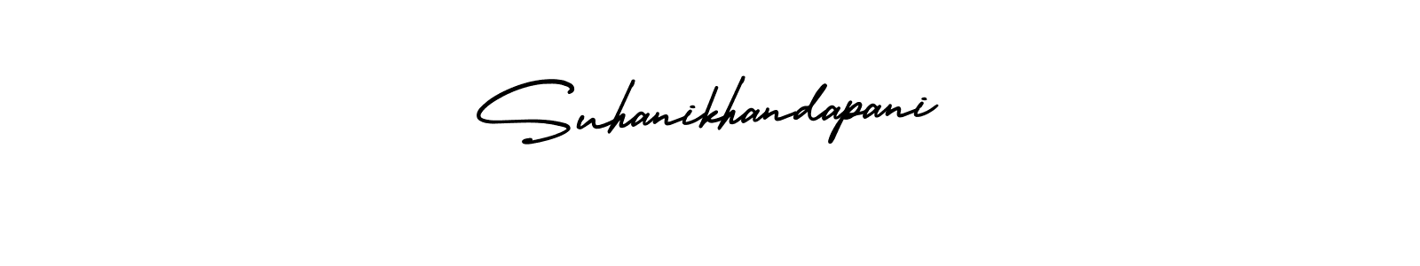 Also we have Suhanikhandapani name is the best signature style. Create professional handwritten signature collection using AmerikaSignatureDemo-Regular autograph style. Suhanikhandapani signature style 3 images and pictures png