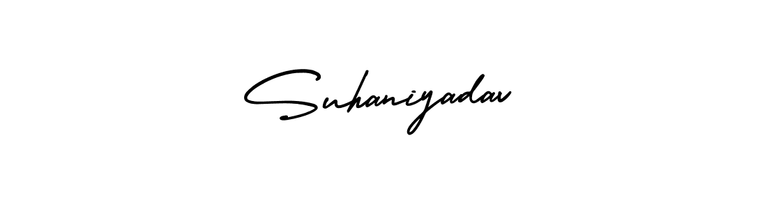 if you are searching for the best signature style for your name Suhaniyadav. so please give up your signature search. here we have designed multiple signature styles  using AmerikaSignatureDemo-Regular. Suhaniyadav signature style 3 images and pictures png