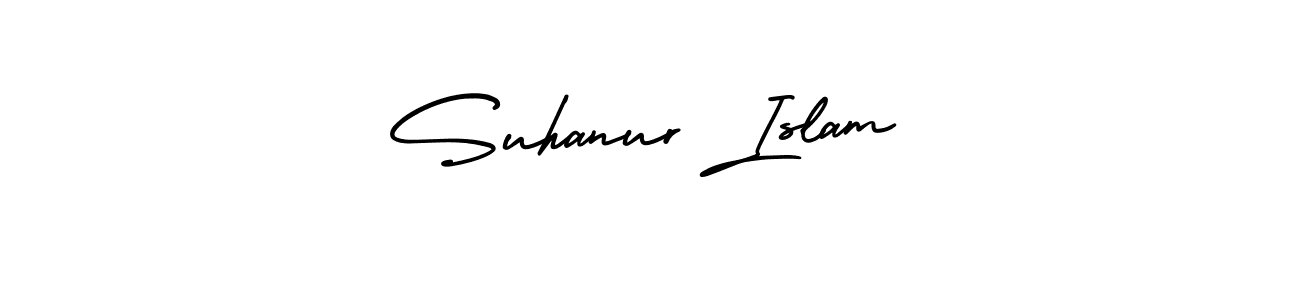 Design your own signature with our free online signature maker. With this signature software, you can create a handwritten (AmerikaSignatureDemo-Regular) signature for name Suhanur Islam. Suhanur Islam signature style 3 images and pictures png