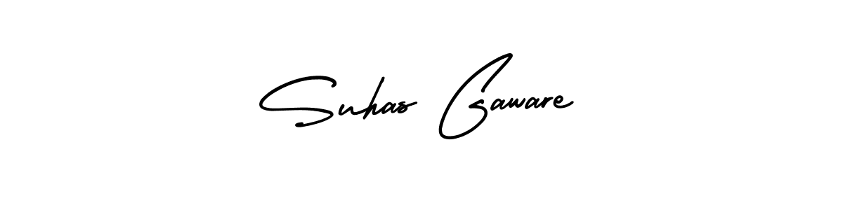 Create a beautiful signature design for name Suhas Gaware. With this signature (AmerikaSignatureDemo-Regular) fonts, you can make a handwritten signature for free. Suhas Gaware signature style 3 images and pictures png