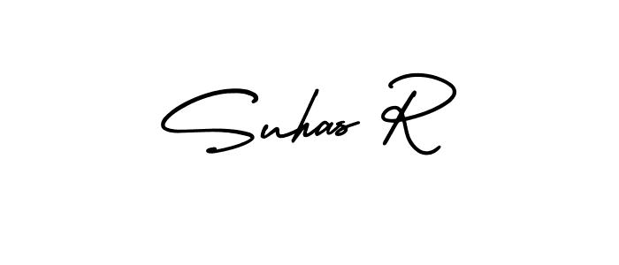 Design your own signature with our free online signature maker. With this signature software, you can create a handwritten (AmerikaSignatureDemo-Regular) signature for name Suhas R. Suhas R signature style 3 images and pictures png